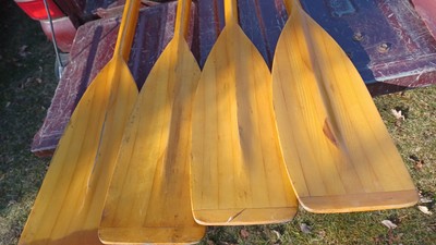 Vintage Pair, VGC, Piatendosi Wood Sculling Blades/Oars, for Racing ...