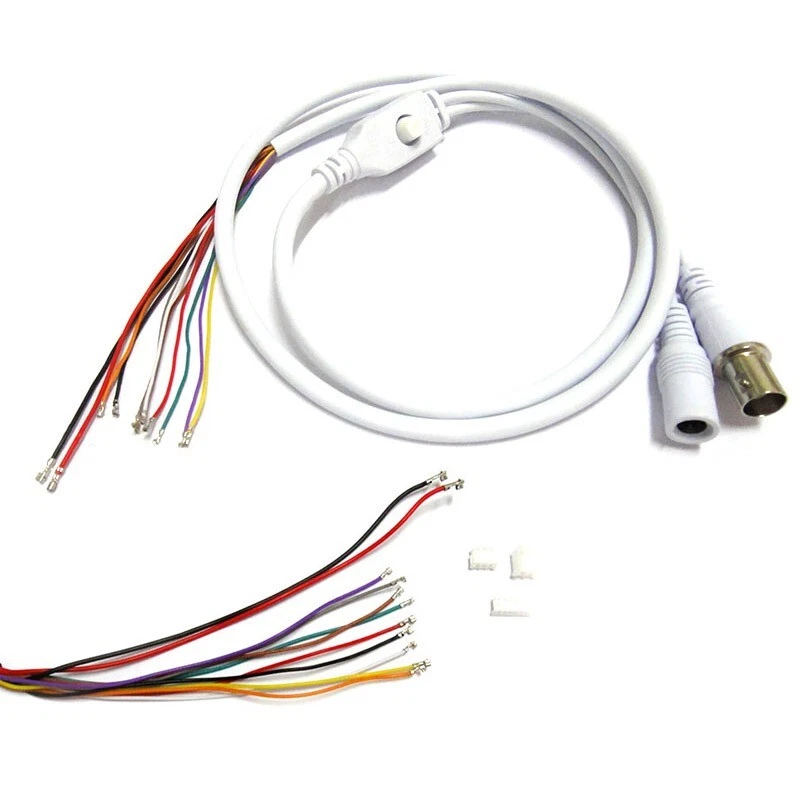 10x BNC Video DC Power OSD Menu 11pin 1.5T Control Pigtail CCTV Camera End Cable - Image 2 of 4