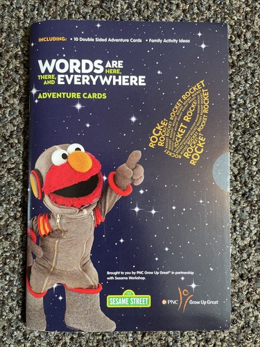 Sesame Street Elmo Words Everywhere NEW Adventure Cards Book - Picture 1 of 2