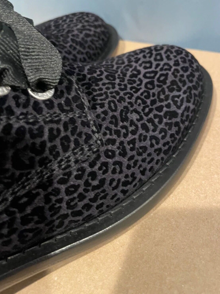 Zadig & Voltaire Gamuza Cremallera Botines Planos Cordones Estampado Leopardo Talla 39 Nuevo con Etiquetas Foto 2 de 4