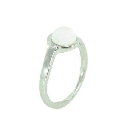 Skagen Damen Ring silber weiss Achat Perle JRSW022 NEU