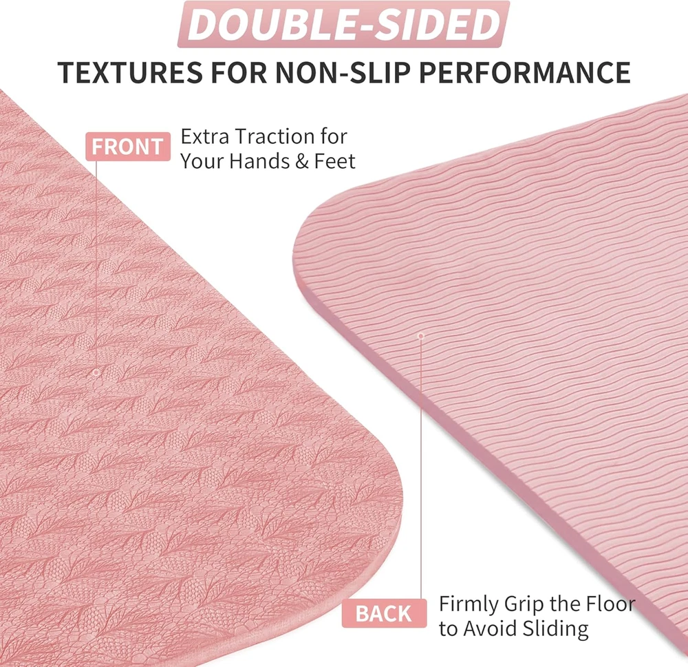 Extra Thick Non-Slip Yoga Mat for Women Men and Kids in Multiple Sizes