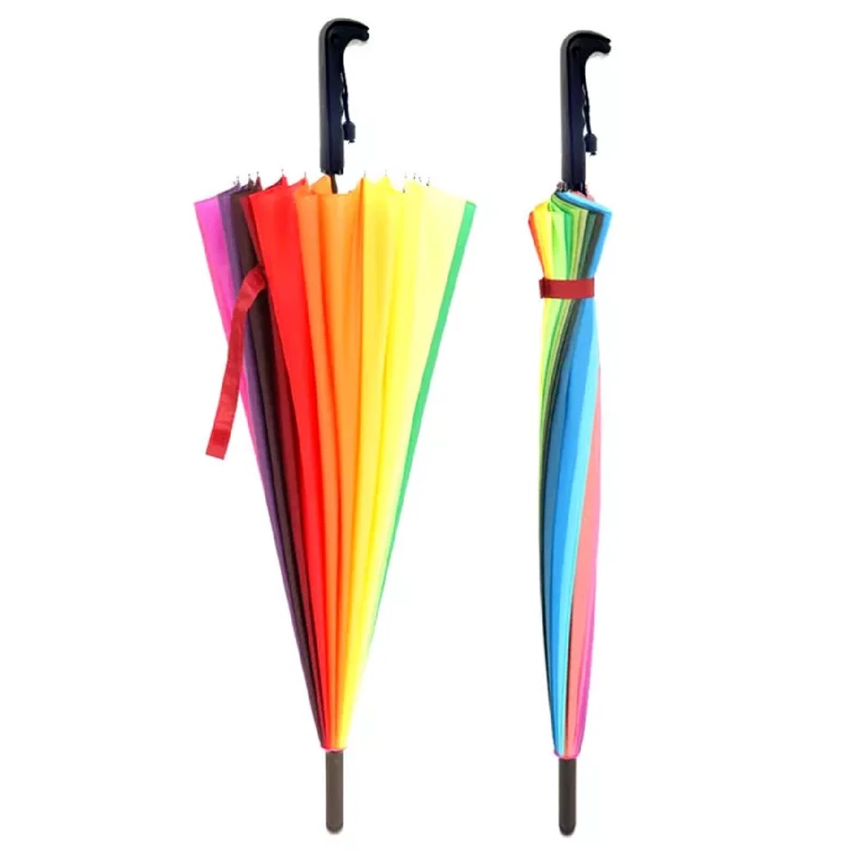 Ombrello da Pioggia Antivento Grande 115cm Colorato Arcobaleno Golf XL - Immagine 3 di 3