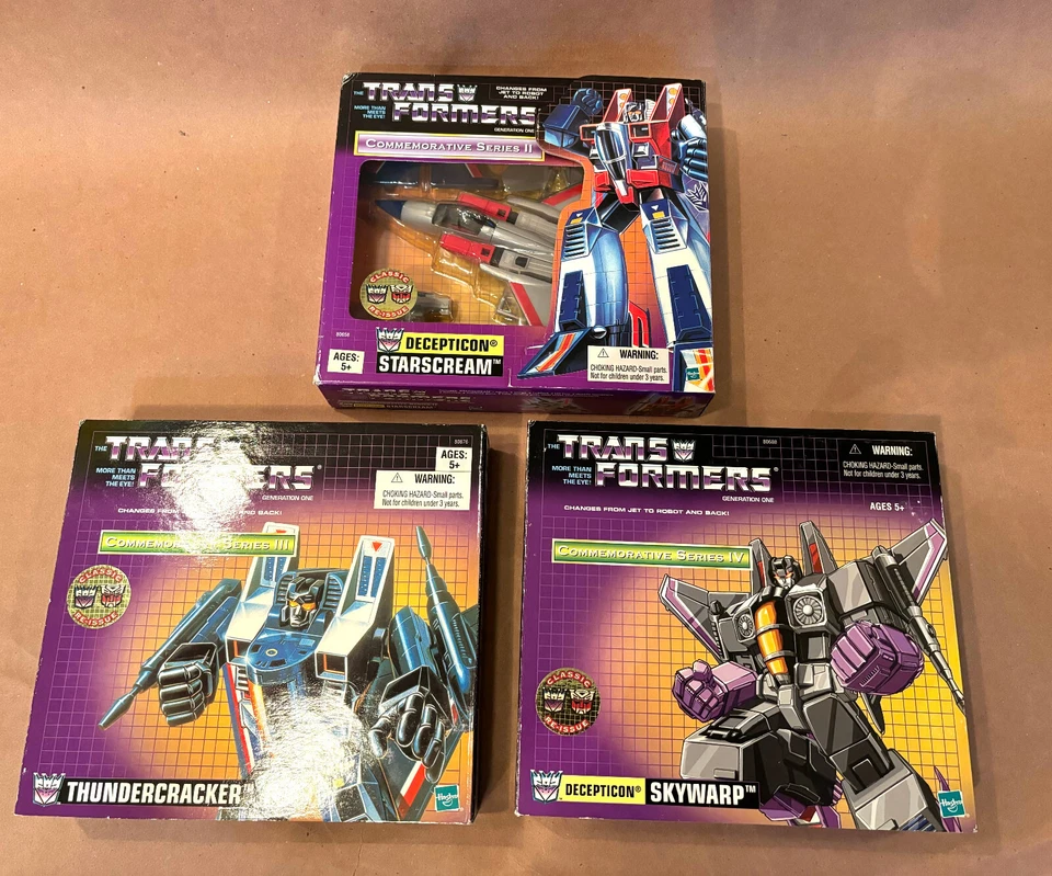 Transformers 2002 commemoratice G1STARSCREAM,THUNDERCRACKERS,SKYWARP - Image 3 of 3