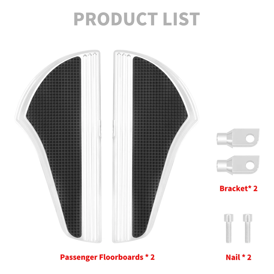 Tableros de piso delanteros traseros para motociclista pasajero aptos para Harley FLD Foto 4 de 4