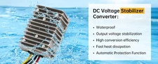 8-40V to 12V 20A DC Voltage Stabilizer Car Power Supply Regulator Waterproof US