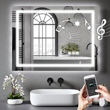 BELOFAY Bathroom LED Mirror, Illuminated Wall Mirror - Anti fog & Shatter-Proof