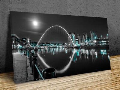 Millennium Bridge  Newcastle upon Tyne, UK mounted canvas print ready to hang