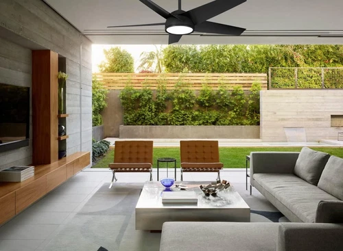 Chic Black 58" Chubby Outdoor Ceiling Fan - F781L-CL for Stylish Spaces - Picture 6 of 9