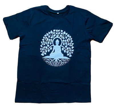 BUDDHA Peace YOGA Zen Meditation yinyan Hindu Men Unisex T-shirt 2XL cotton USA