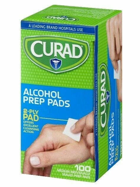 Alcohol de Primeros Auxilios Prep Pads