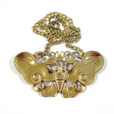 Vintage Alva Museum Replicas Butterfly Pendant Necklace Smithsonian Institution