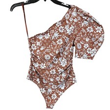 NWT Intimately Free People S Somethin' Bout You Floral One Shoulder Bodysuit