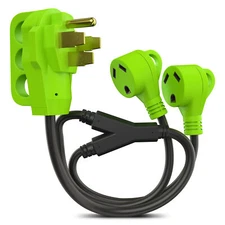 RV Power Cord Adapter 50A to 30A*2 Y adapter cord 14-50P male to TT-30R*2 female