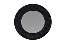 Studio Nova Silhouette UH501 Black Check Large Dinner Plate Charge Serving 12.5"