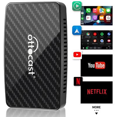 Wireless CarPlay WIFI AI box Android Auto Adapter Converter w/ Netflix YouTube
