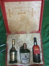 Cassetta Stock 84 vintage Tail Type 46 3 bottiglie Stock 84, Long John e   Port