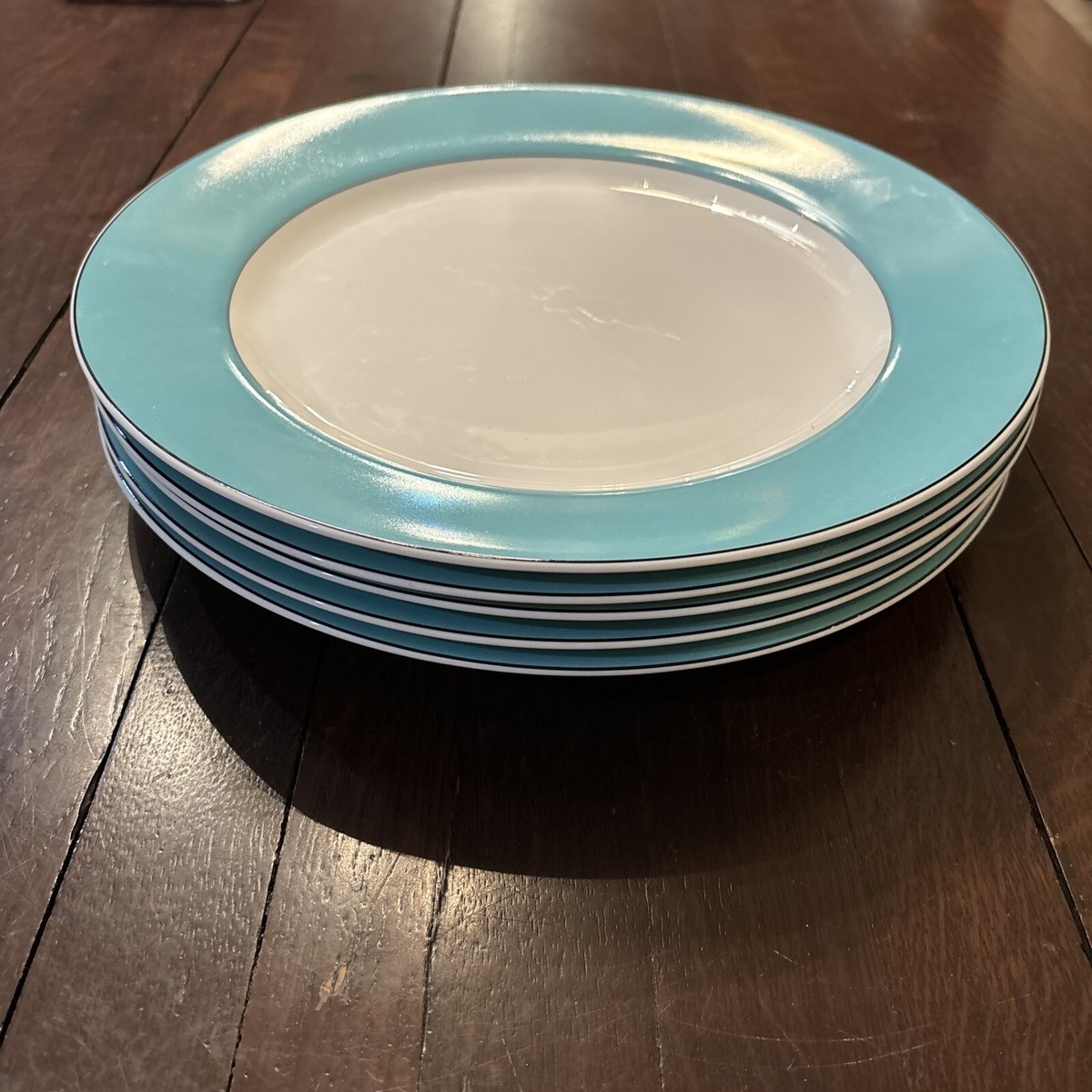LENOX社製 kate spade オーバルプレート KATE SPADE X LENOX Accent Dinner Plate Rutherford Circle Turquoise