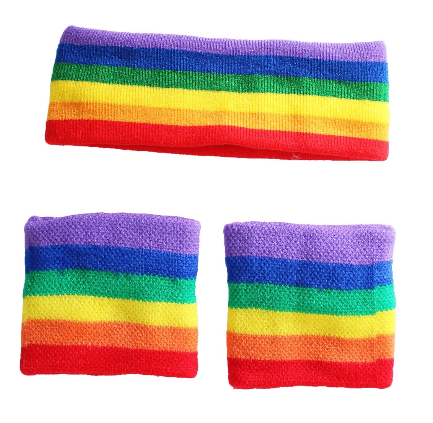 Fluro Leg Warmers Neon Sweatbands Gloves 80s Costume Dance