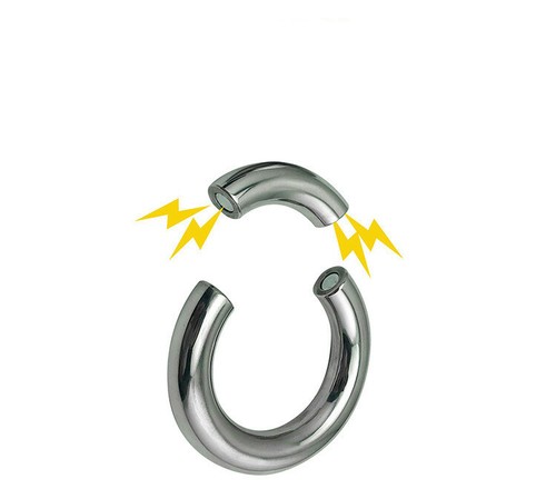 1st Magnetic Edelstahl Ballstretcher Keuschheits-Hodensack-Ring für den Mann new - Picture 2 of 17