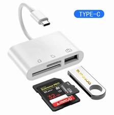 3 in 1 USB C Hub Converter Type-C Adapter SD Card Reader for MacBook Pro Laptop