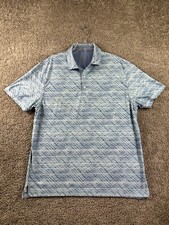 Hickey Freeman Performance Shirt Mens Large Lightweight Short Sleeve Polo FLAW