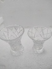 Two Crystal Vases 9 And 10 CMS Tall.