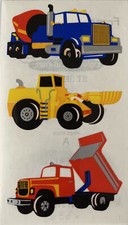 TRUCKS Stickers 3pc Frances Meyer  Construction  Front Loader  Dump-Truck  Cement
