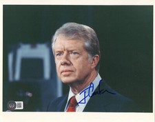 PRESIDENT JIMMY CARTER SIGNED AUTOGRAPH 8X10 PHOTO BAS BECKETT