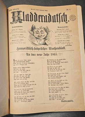 Kladderadatsch - 1865 - German Satirical Weekly   (18th Year, All Issues Bound)