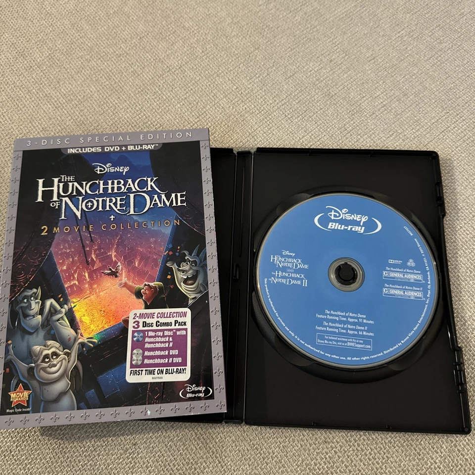 Коллекция из 2 фильмов Disney The Hunchback of Notre Dame Blu-ray DVD чехол - Изображение 3 из 3