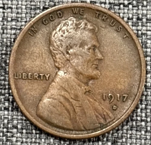 1917 D Lincoln cent VF+
