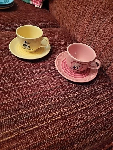 Fiestaware Looney Toons Cup and Saucer Set of 4