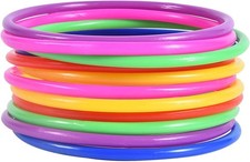 12 Pcs Plastic Ring Toss Game for Kids and Outdoor Toss Rings for Speed and Agil