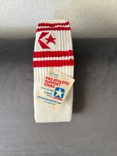 VTG Converse Weapon Socks NOS 1980's Tube 9-14 Bulk Orlon Acrylic USA Red NEW