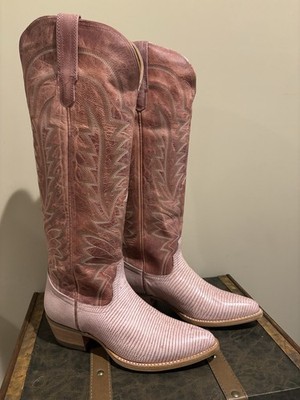 Tecovas Limited Edition - Abby Pink Frost Lizard Boots Size 7B | eBay