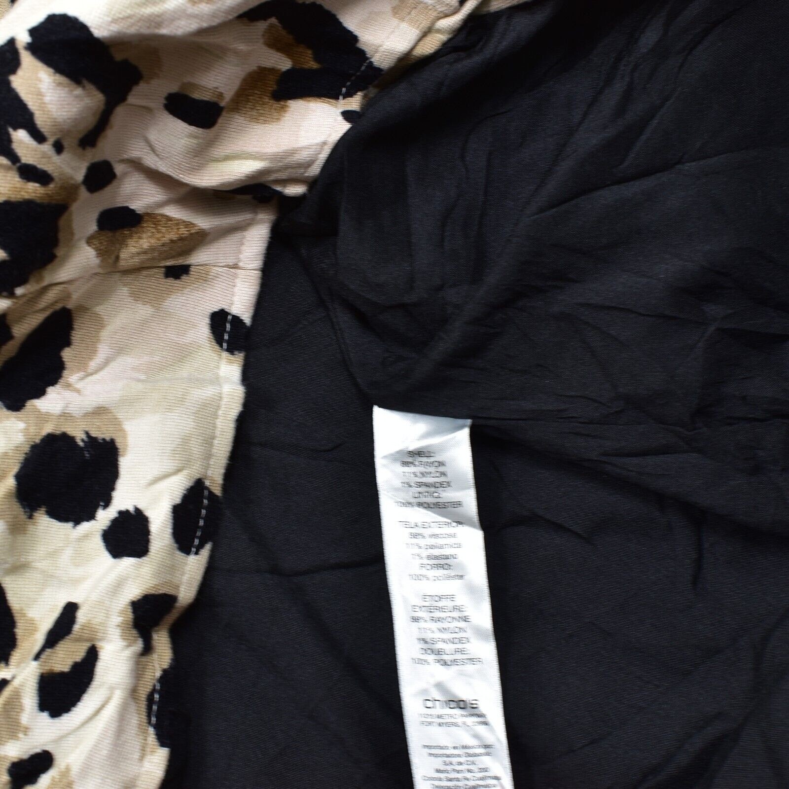 Chico's Women's Size 2 Basic Jacket Brown Cheetah… - image 7