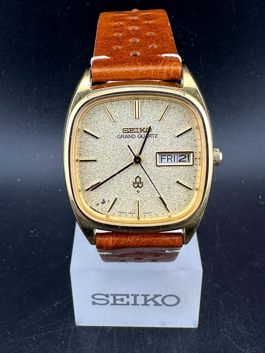 【HMZ243】SEIKO　ウオッチカタログ　７８　VOL.１　昭和　長期保管品 1978 Seiko Grand Quartz Men's Gold Dial Day Date Eng/Kanji 34mm