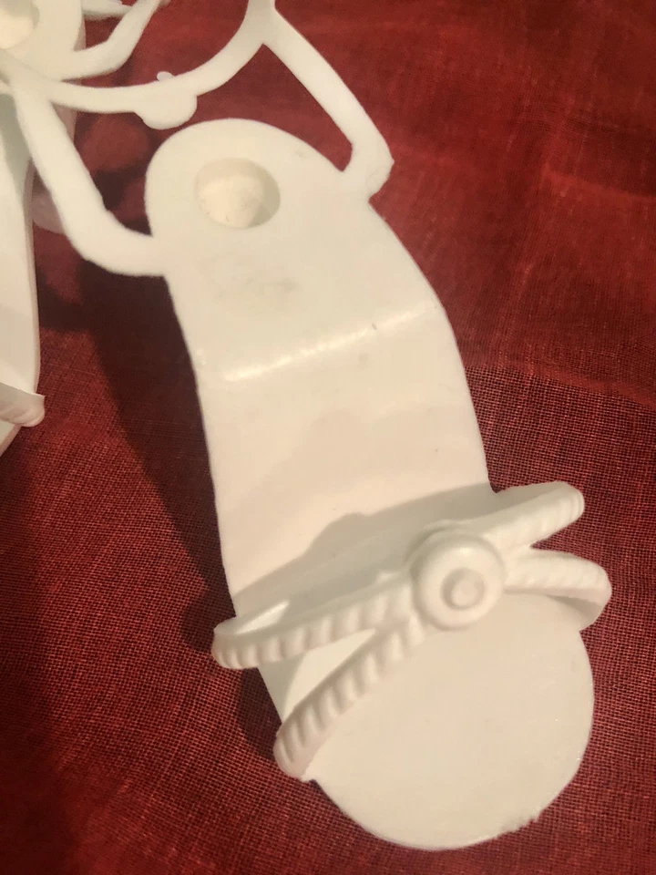 A Vintage High Heel Doll Shoes Pair White Strappy Style Plastic Unbranded - Image 2 of 4