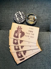 Acid Test Membership Card Bundle - Stocking Stuffer - Five Cards - Two Buttons