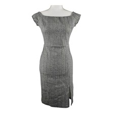 ALI & JAY “WON’T BE SILENCED” DRESS – GRAY – SIZE SMALL – OFF-SHOULDER – BODYCON