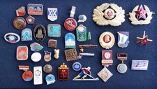 Mix Lot of 39 Vintage Russian Soviet USSR CCCP Pin Pins Badge Sports Government