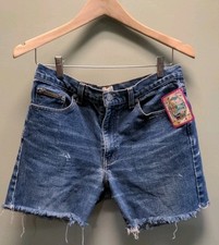 VTG Calvin Klein Cut-Off Shorts Womens Size 11 Denim Frayed Stonewash USA 90s
