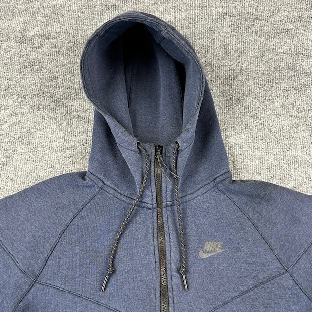 Nike Tech Fleece Hoodie Mens Medium Blue Windrunner Jacket Performance Workout - Image 3 of 4