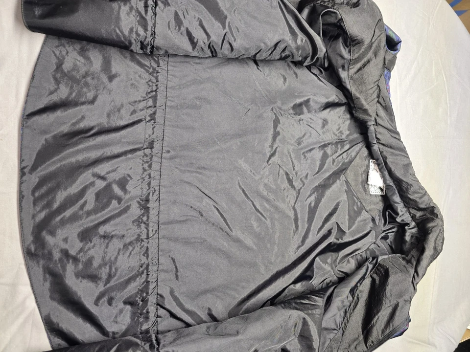 Jaqueta corta-vento vintage Sunterra feminina grande anos 80 paisley grunge Y2K - Imagem 3 de 4