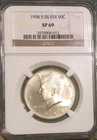 1998 S 50C Silver Half Dollar Matte Finish NGC SP 69