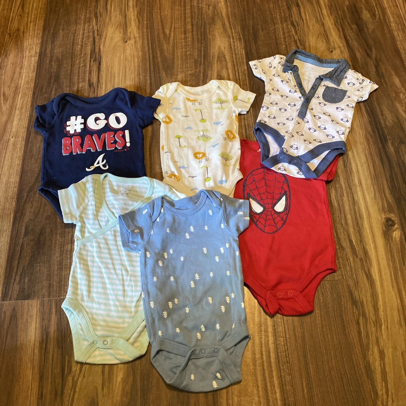 MIXED LOT OF BABY BOYS CLOTHING 6 PIECES 3-6M