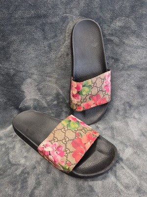Gucci GG Supreme Blooms Flora Slides 408508 38 160 USA 7.5  display picture 3