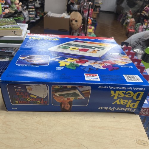 Fisher Price 1992 escritorio de juego con bandeja para letras y plantillas - Imagen 10 de 10