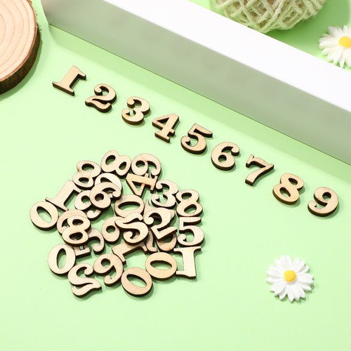 100 Stck. Holzscheit farbiges Spielzeug Schnalle Rohling Holz Zahl Baby klein - Bild 5 von 10